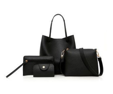 Lychee Pattern 4-Piece Set: Shoulder & Crossbody Bags