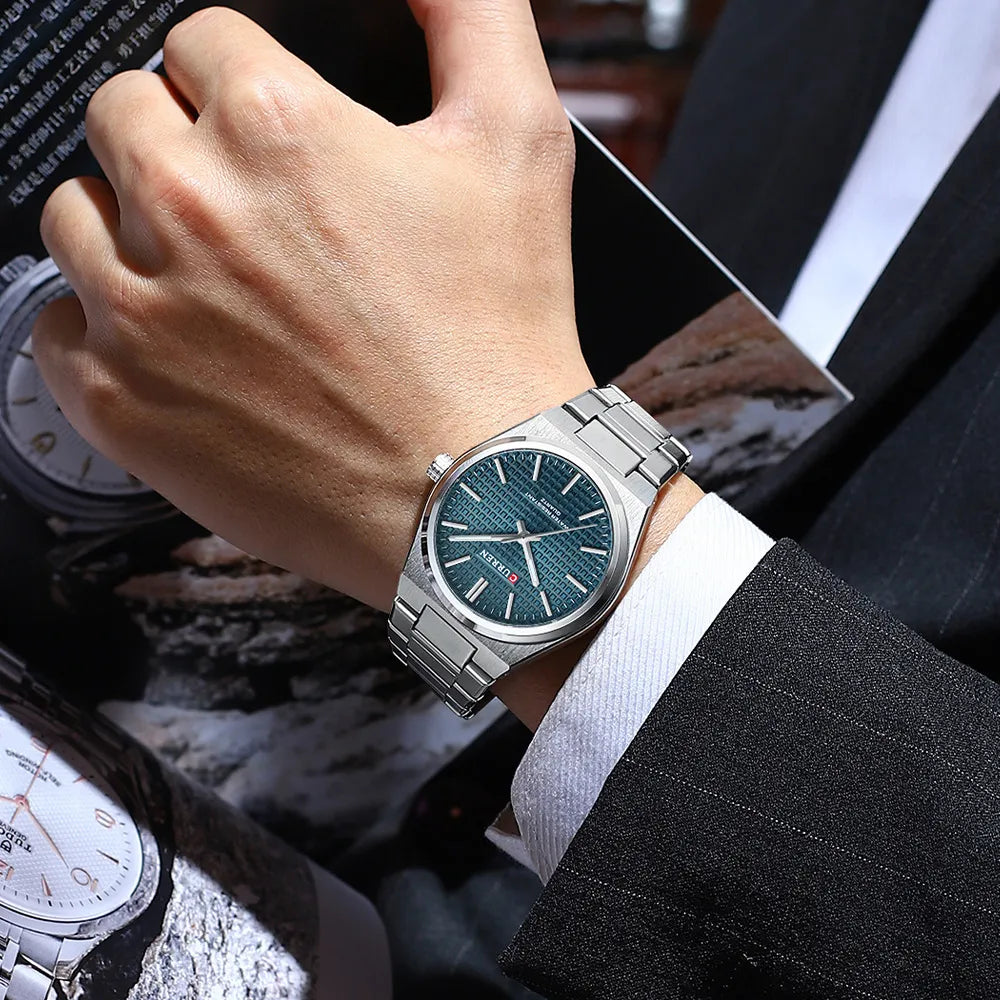 Le Poli Stainless Steel Quartz Watch | Evarisluxe