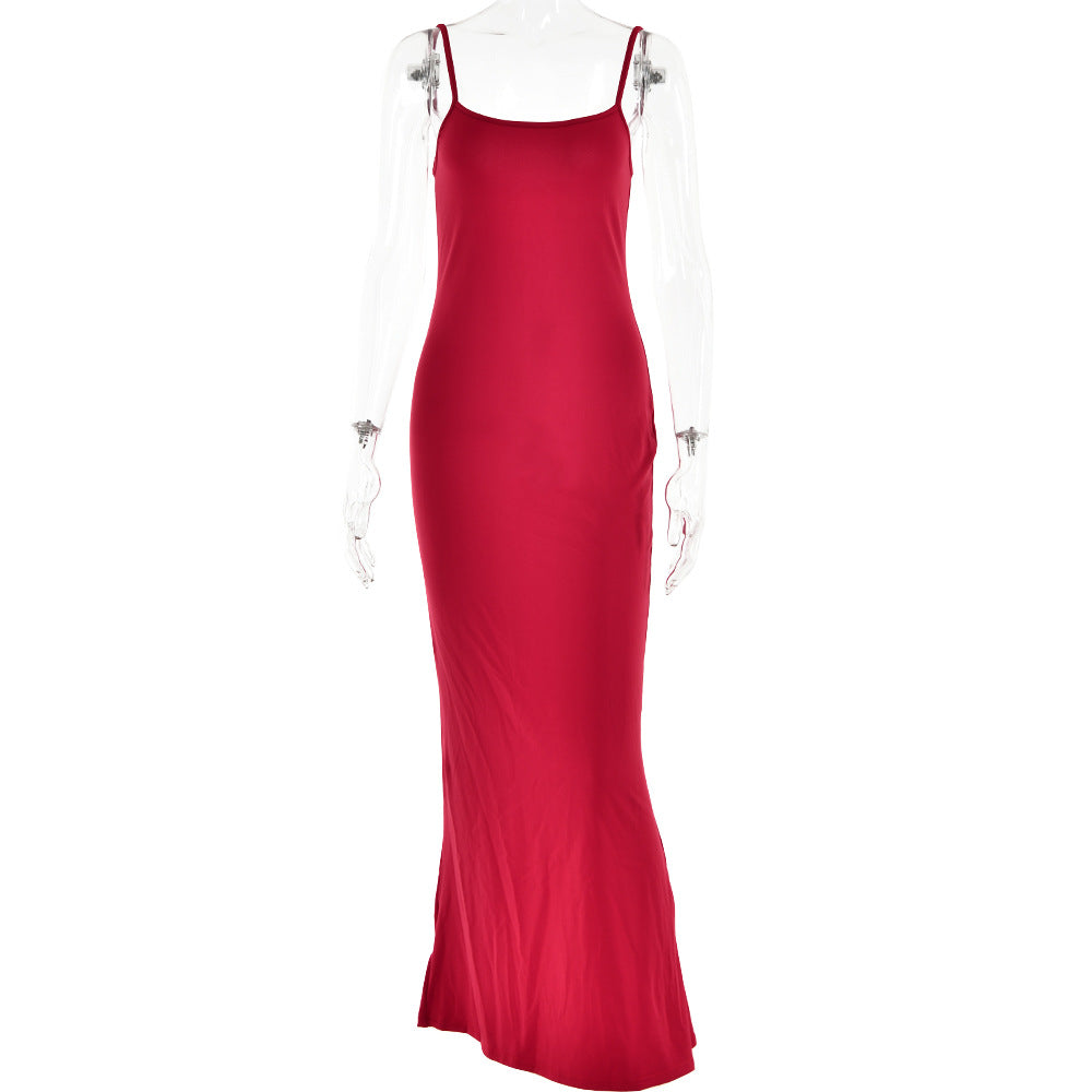 Slim-Fitting Patchwork Dress for Women