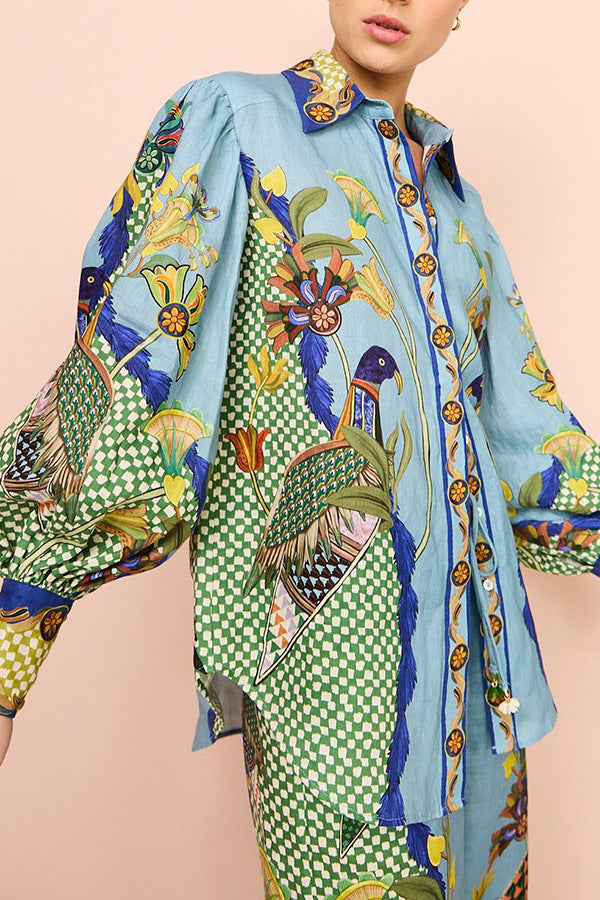2023 Fashionable Two-Piece Set with Puff Sleeves