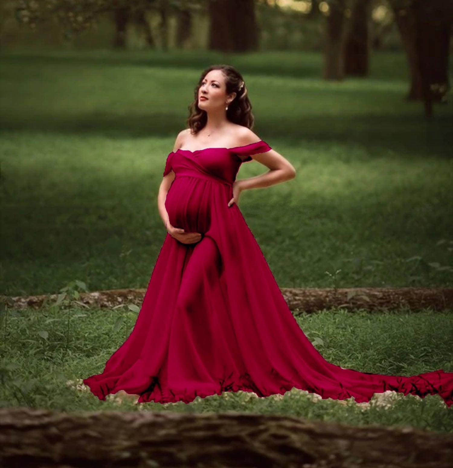 The Séraphine Maternity Gown | Evarisluxe