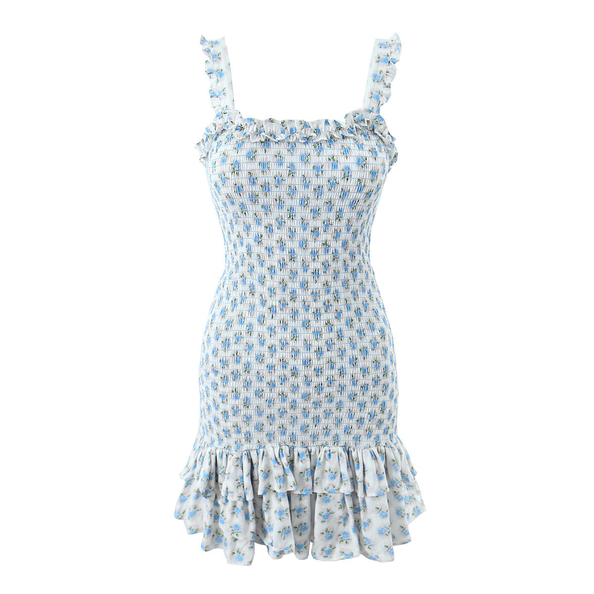 2023 Spring/Summer French Style Ruffle Midi Dress