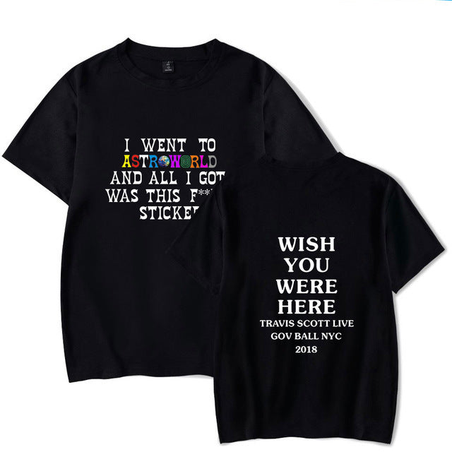 WISH YOU WERE HERET Fashion T-Shirt for Men and Women