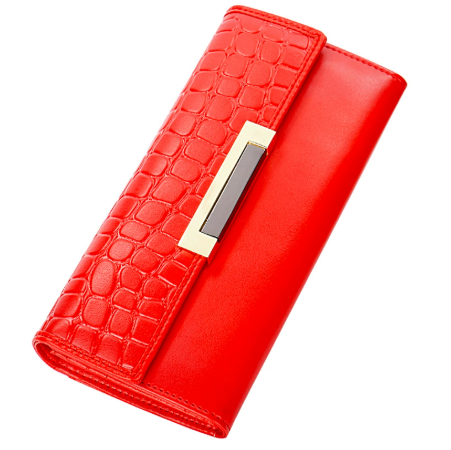 Women's Long Wallets in First Layer Cowhide Leather