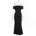 Elegant Backless Off-Shoulder Maxi Dress