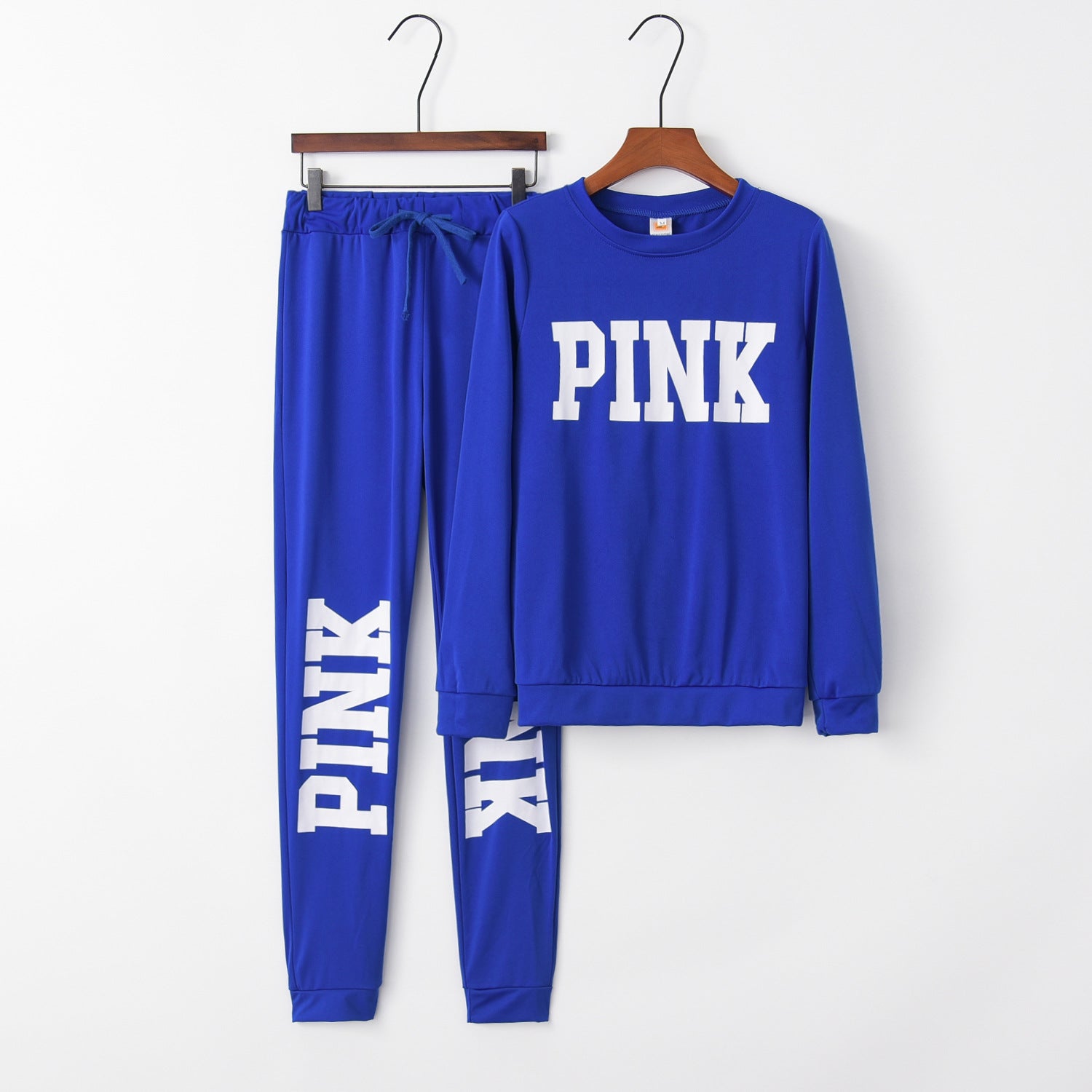 Slim Fit Letter Print Sports Two-Piece Set for Women