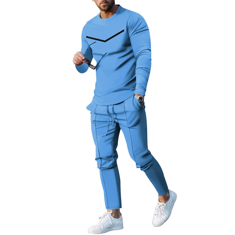 Men's Casual Spring Autumn Two-Piece Outfit Set