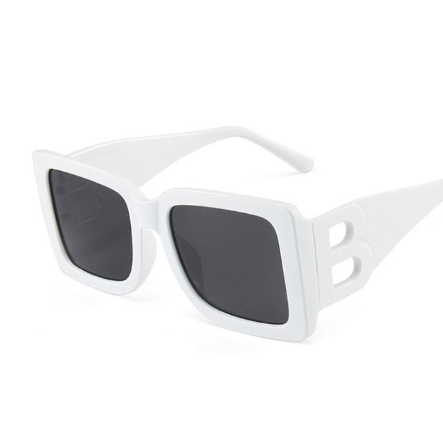Fashion Brand Black Gradient Square Sunglasses for Women