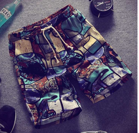 Men's Linen Beach Shorts - Casual Loose Fit