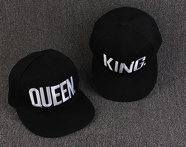 King Queen Letter Couples Baseball Caps for Outdoors
