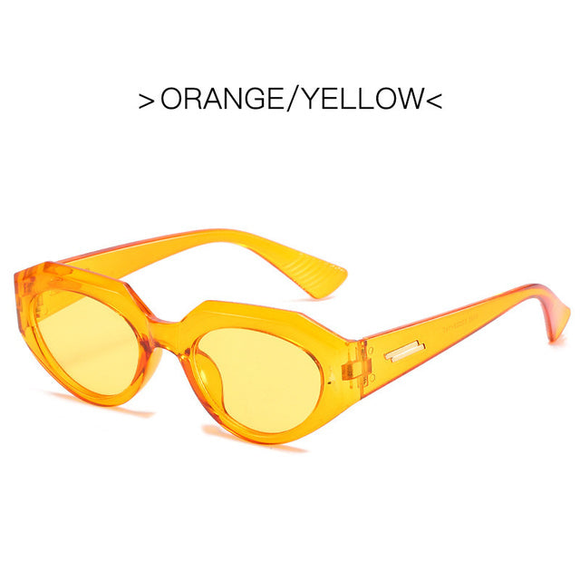 LONSY Cat Eye Sunglasses for Women - Vintage Small Frame