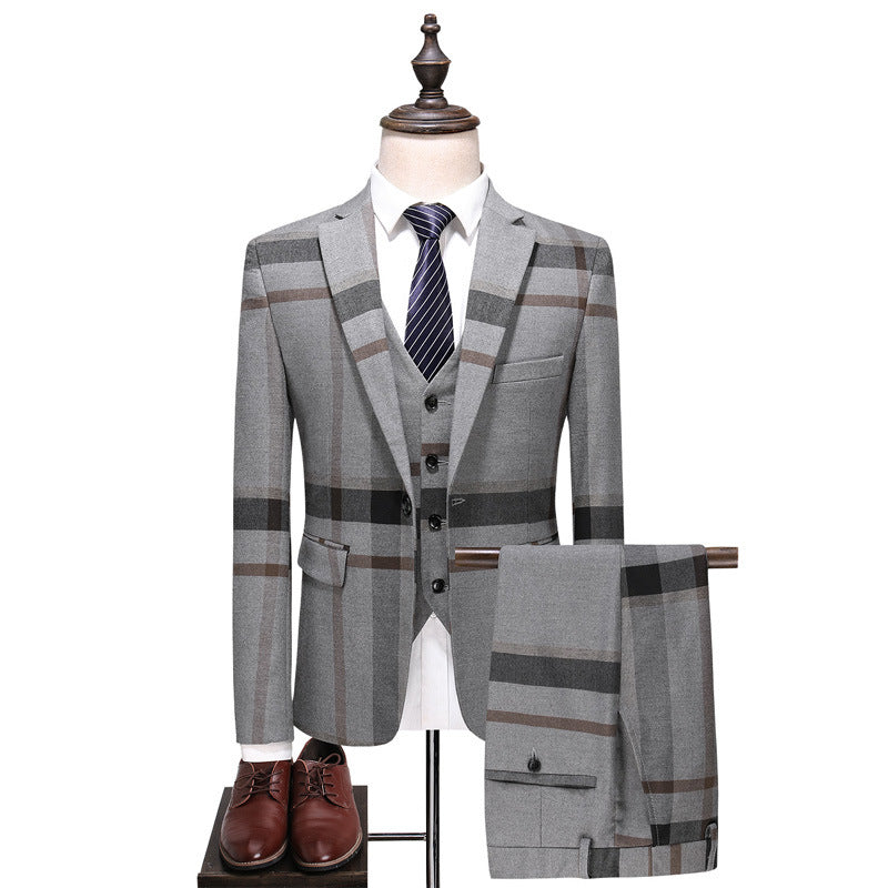 2018 Men's Casual Slim Fit 3-Piece Suit Set