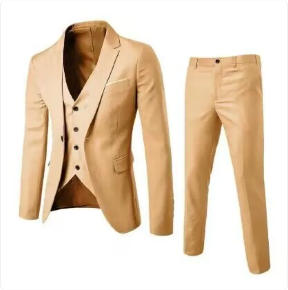 Men's Slim Fit Three-Piece Suit
