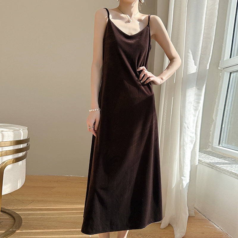 Women's Spring Summer Midi Dress with Elegant Design