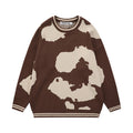 Casual Colorblock Round Neck Pullover Sweater for Men