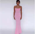 Elegant Backless Slim Fit Dress