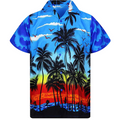Men's Hawaiian Style Loose Fit Printed Shirt