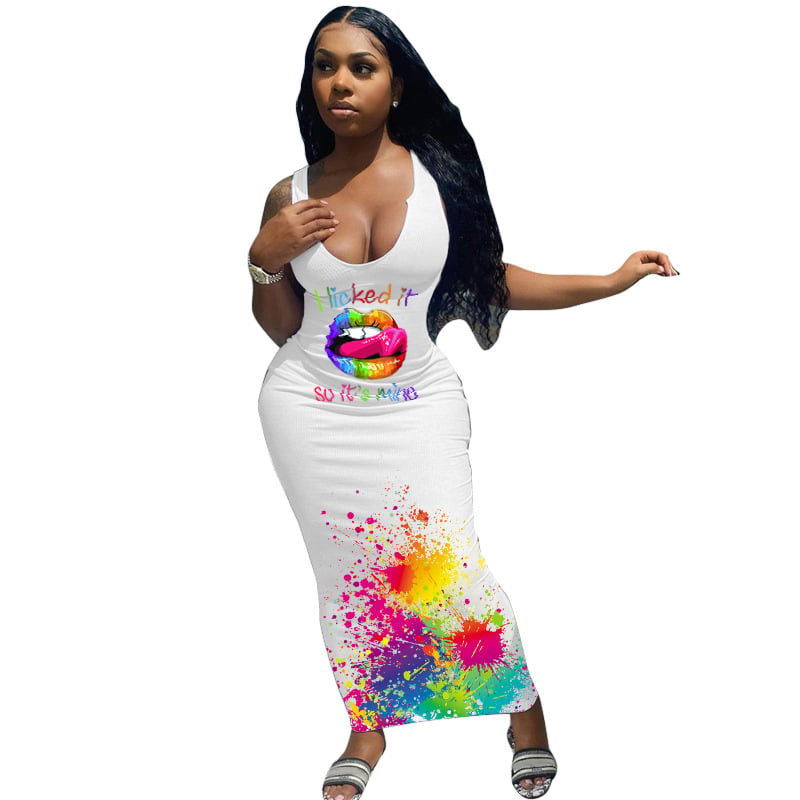 Breathable Women's Long Dress - Casual Summer Fashion