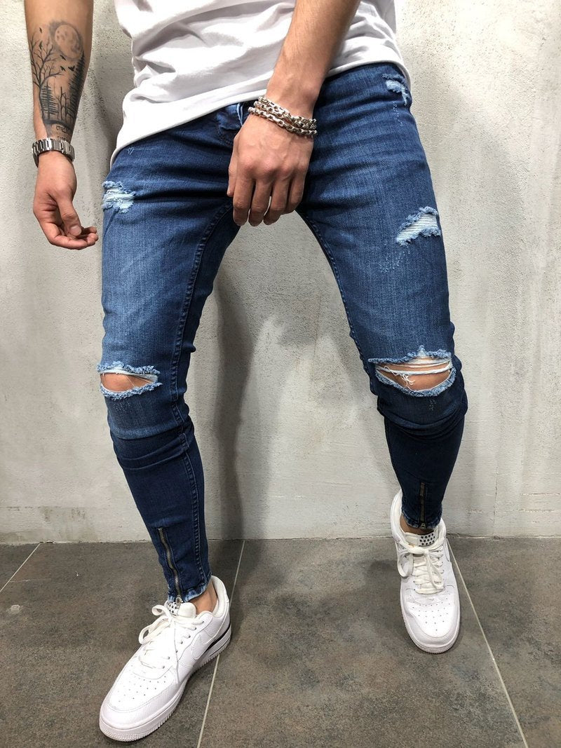 Men's Slim Fit Ripped Jeans and Trousers