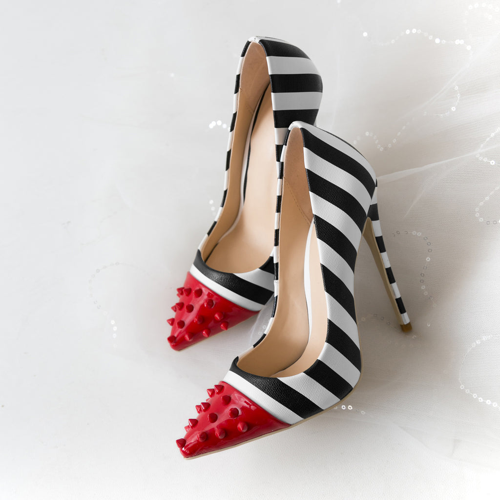 Evarisluxe Studé Stripe Statement Heel