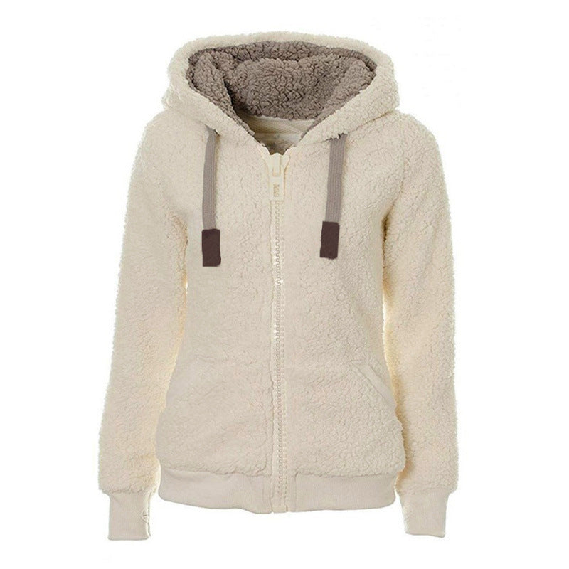 2019 Winter Loose Plush Sweatshirt Jacket for Women