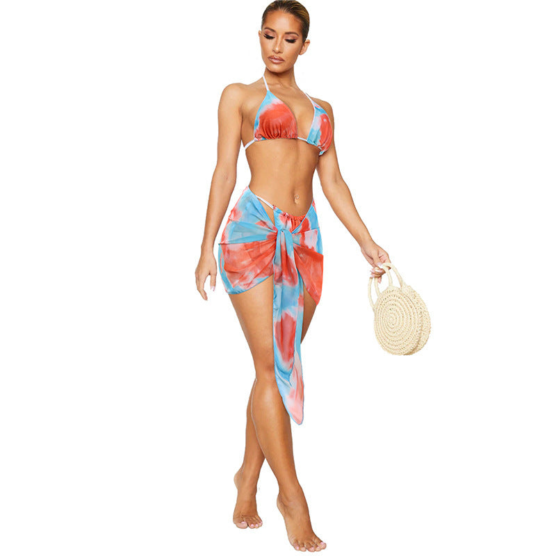Three-Piece Women's Bikini Swimsuit Set