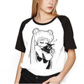 Kawaii Sailor Moon Summer Cat T-Shirt for Women
