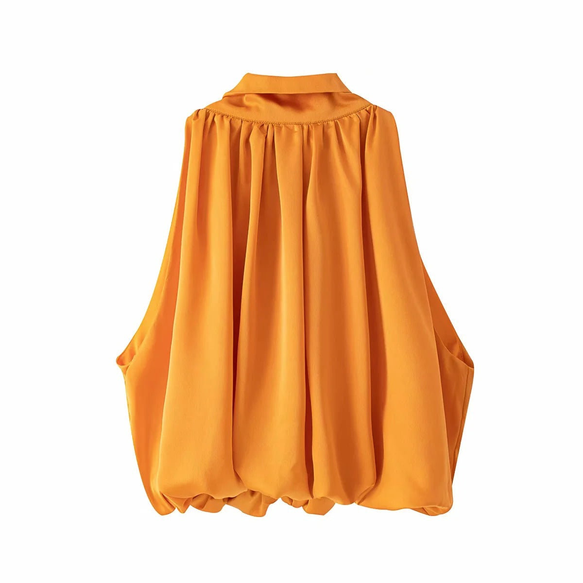 Summer Satin Bow Neck Sleeveless Shirt for Women