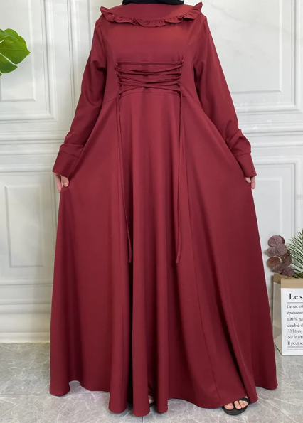 The Jupe Évasée Long Sleeve Modest Skirt Dress | Evarisluxe