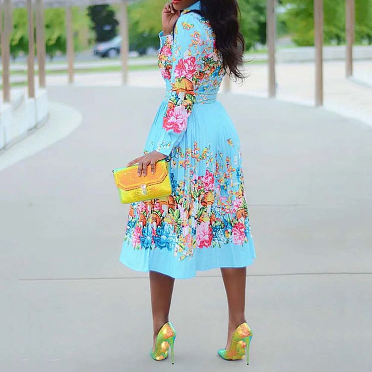 Digital Print Sexy Fashion Dress for Spring & Autumn