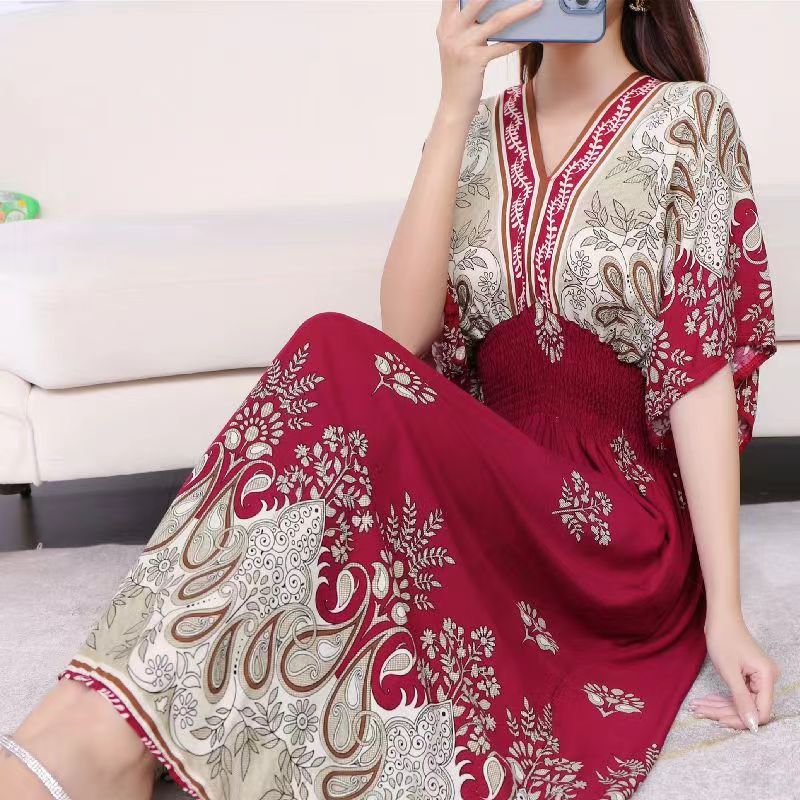 Southeast Asia Travel Floral Cotton Dress for Summer