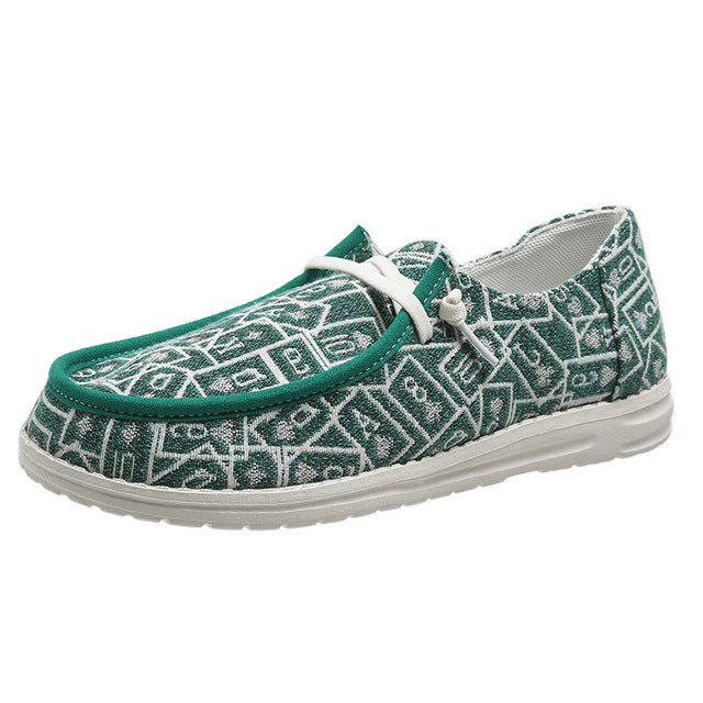 Orange Canvas Slip-On Loafers for Women (Casual Sneakers)