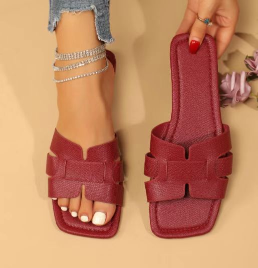 Summer Casual Woven Flat Beach Sandals for Women 36-43