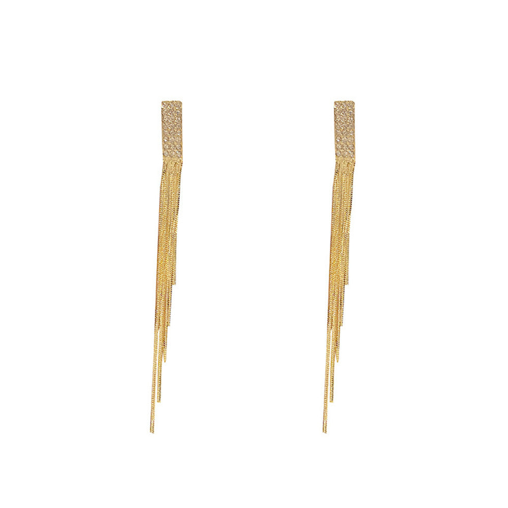 Evarisluxe Long Tassel Statement Earrings