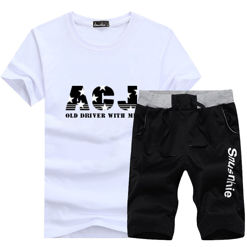Men's Casual Sports Set - Short Sleeve T-Shirt & Shorts