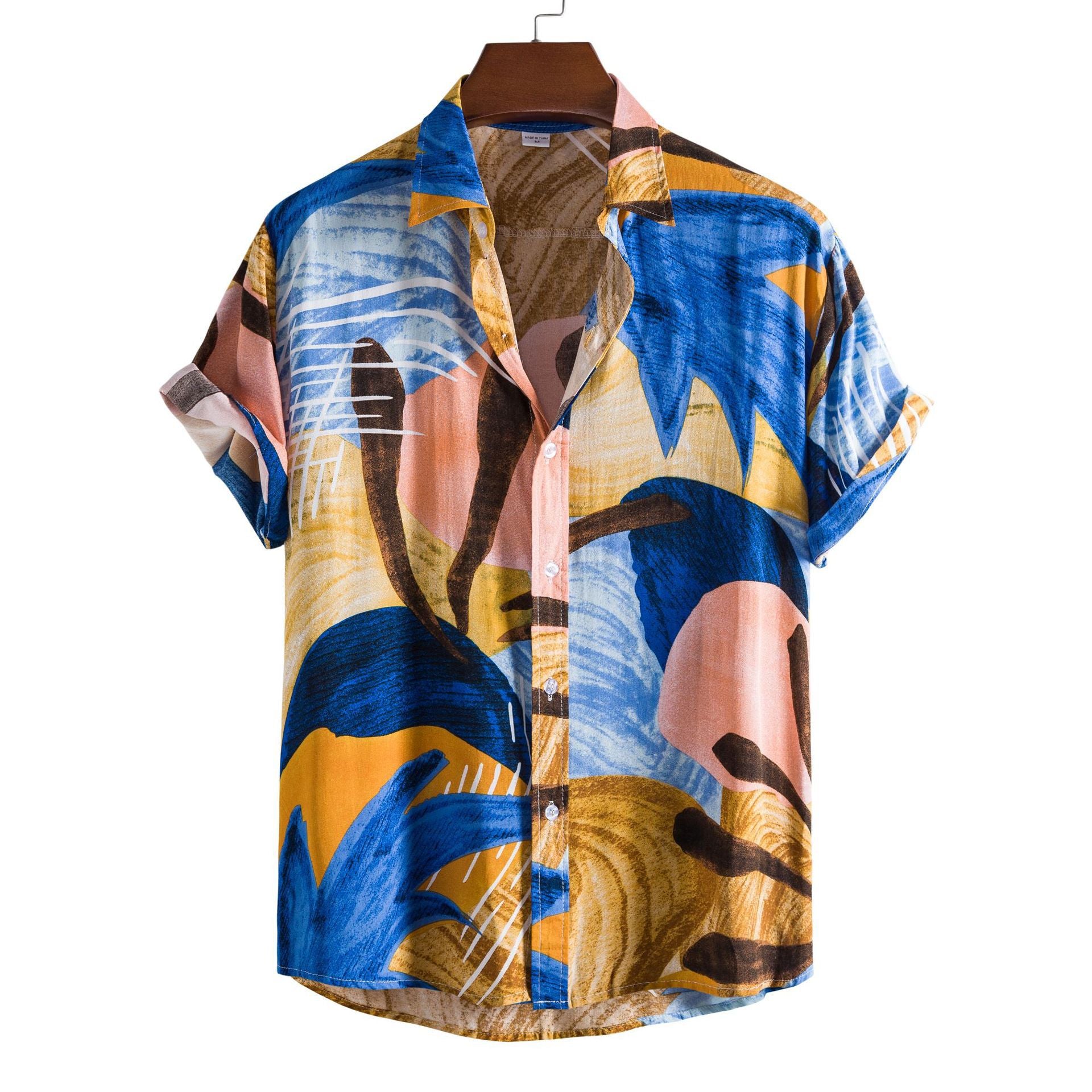 Men's Casual Short Sleeve Floral Shirt - Summer 2024