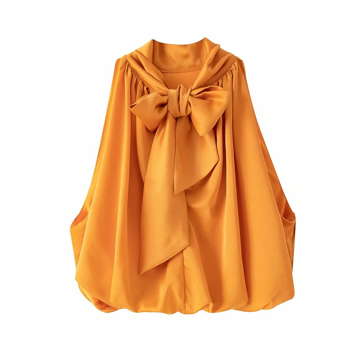 Summer Satin Bow Neck Sleeveless Shirt for Women