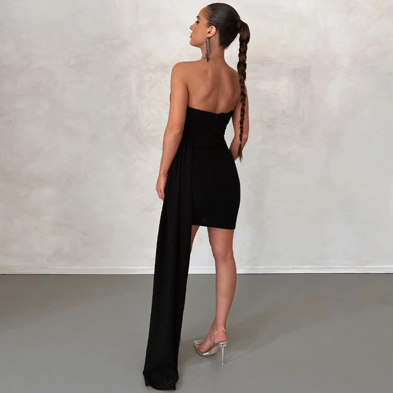 2024 Spring Women's Sexy Wrap Dress with Lace-Up Design