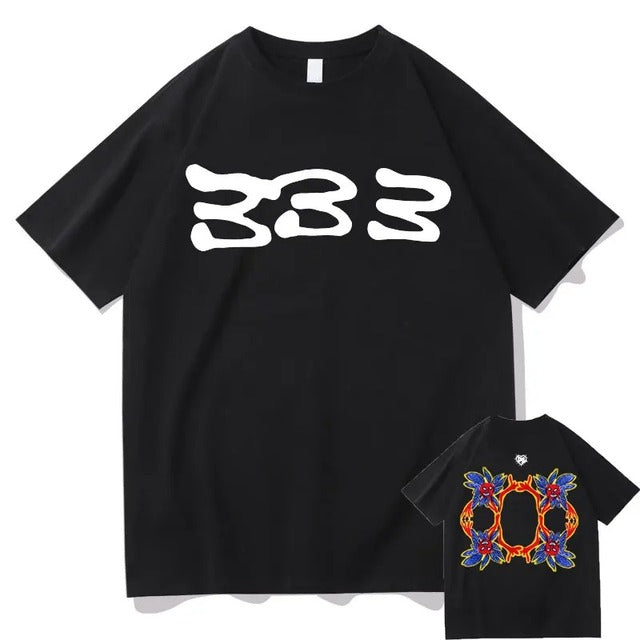 Bladee 333 Hip Hop Trend Cotton T-Shirt for Men & Women