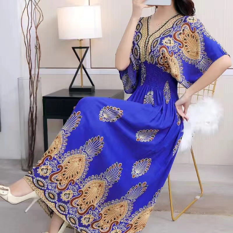 Southeast Asia Travel Floral Cotton Dress for Summer