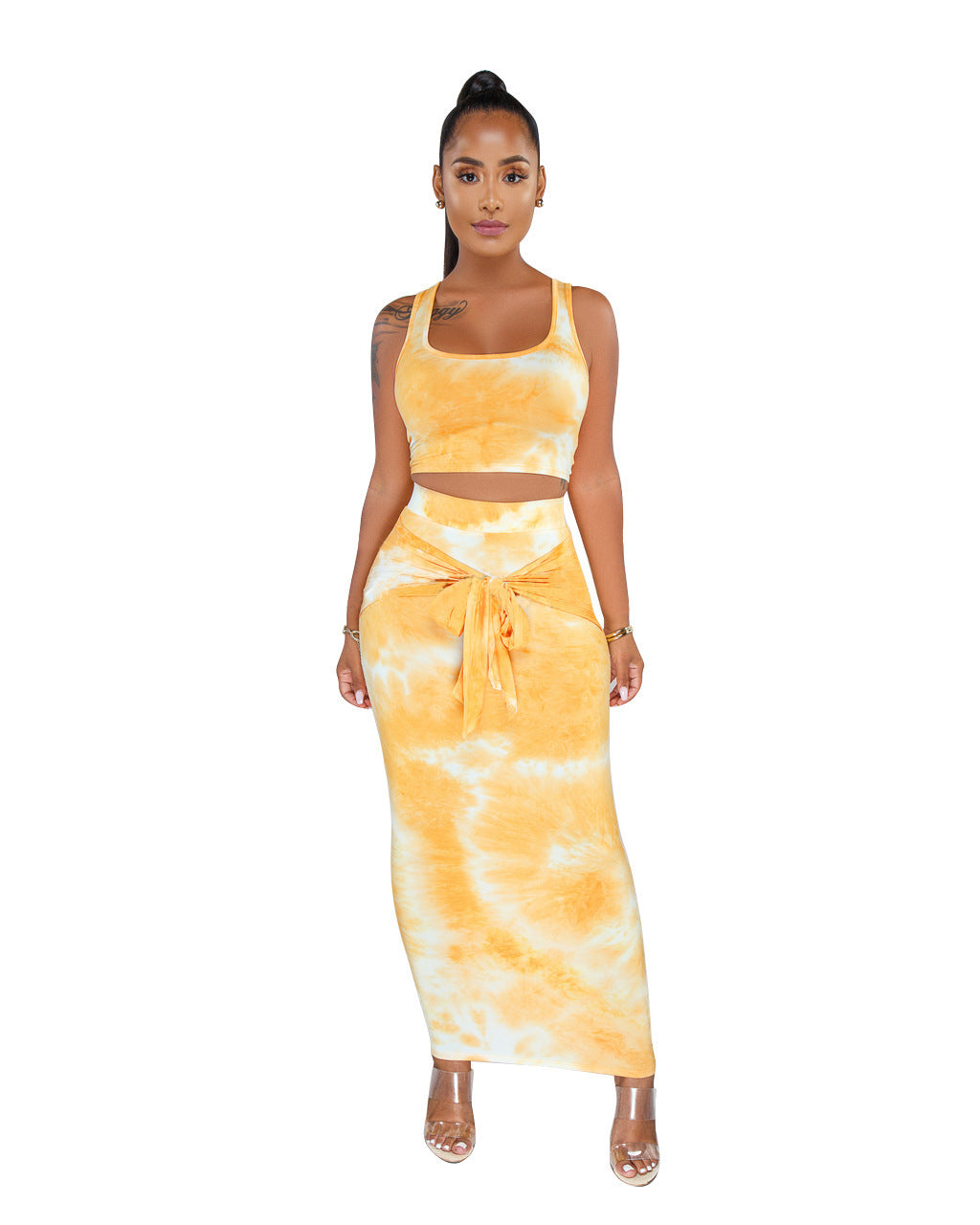 Summer Fashion Tie-Dye Women's 2-Piece Outfit Set