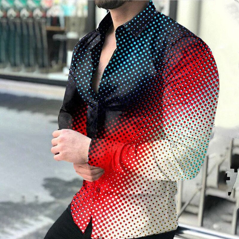 2021 Spring/Summer 3D Printed Men's Polo Shirt