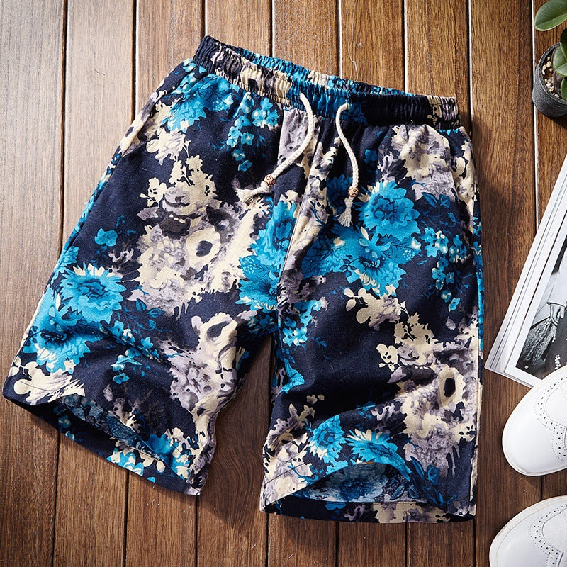 Casual Loose Beach 5-Point Sports Pants for Men