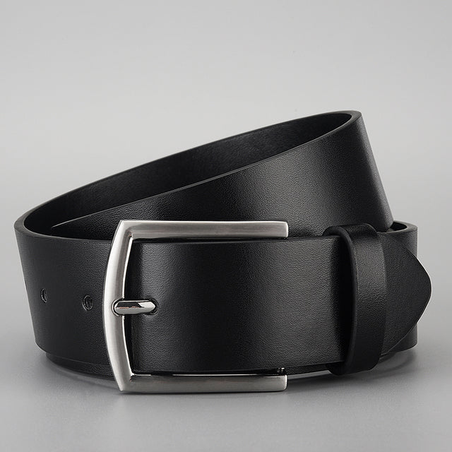 Luxury Designer Men's Classic PU Leather Belt (Black)