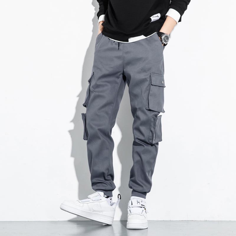Loose Cotton Cropped Pants for Men with Small Feet