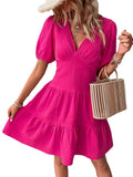 Solid Color Slim Fit Summer Dress for Women