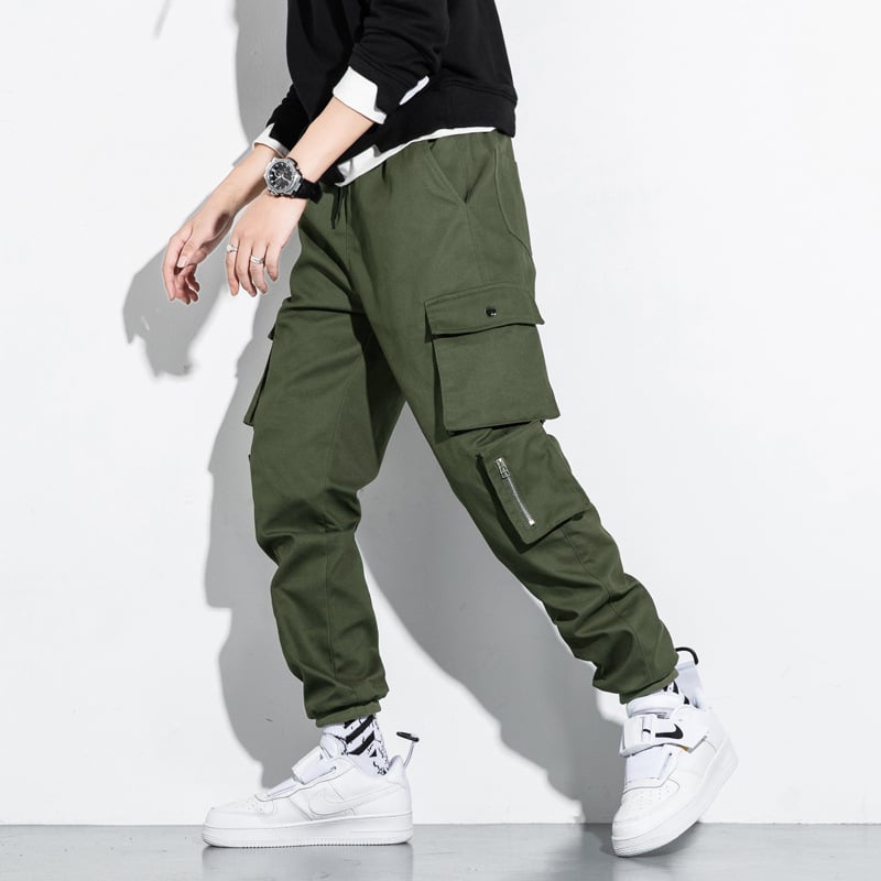 Loose Cotton Cropped Pants for Men with Small Feet