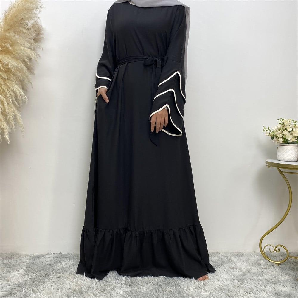 Evarisluxe Muslim Fashion Hem Dress