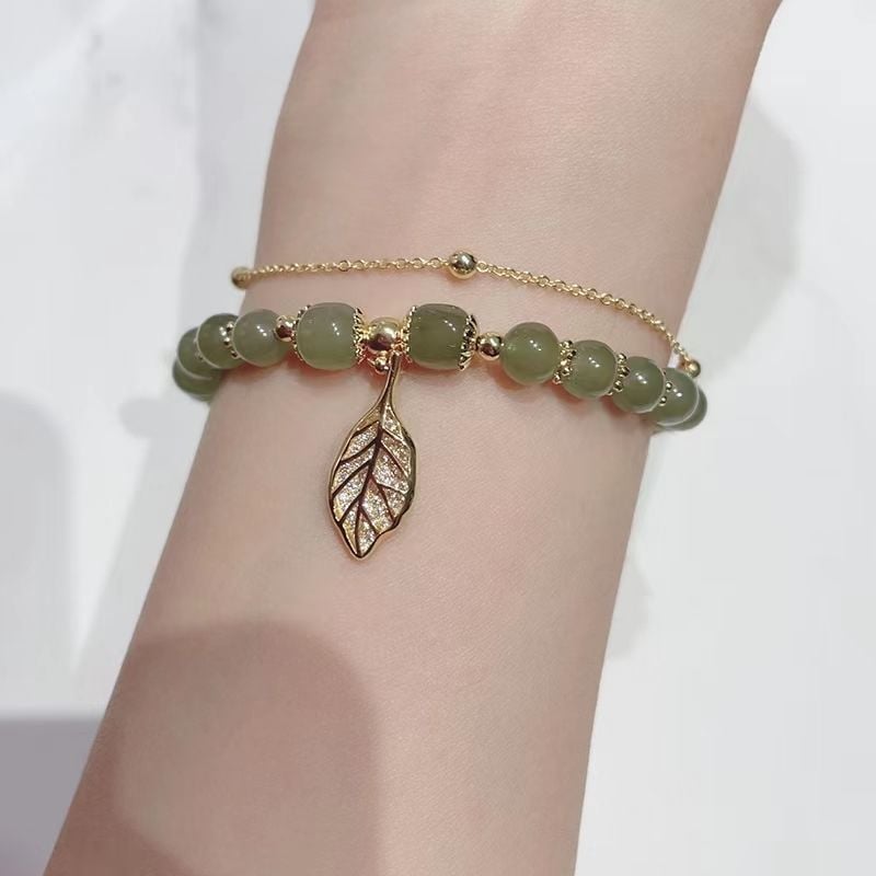 Evarisluxe Light Luxury Jade Beads Bracelet