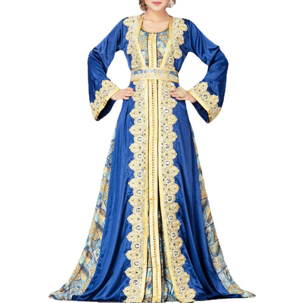 The Robe Orient Printed Middle Eastern Dress | Evarisluxe